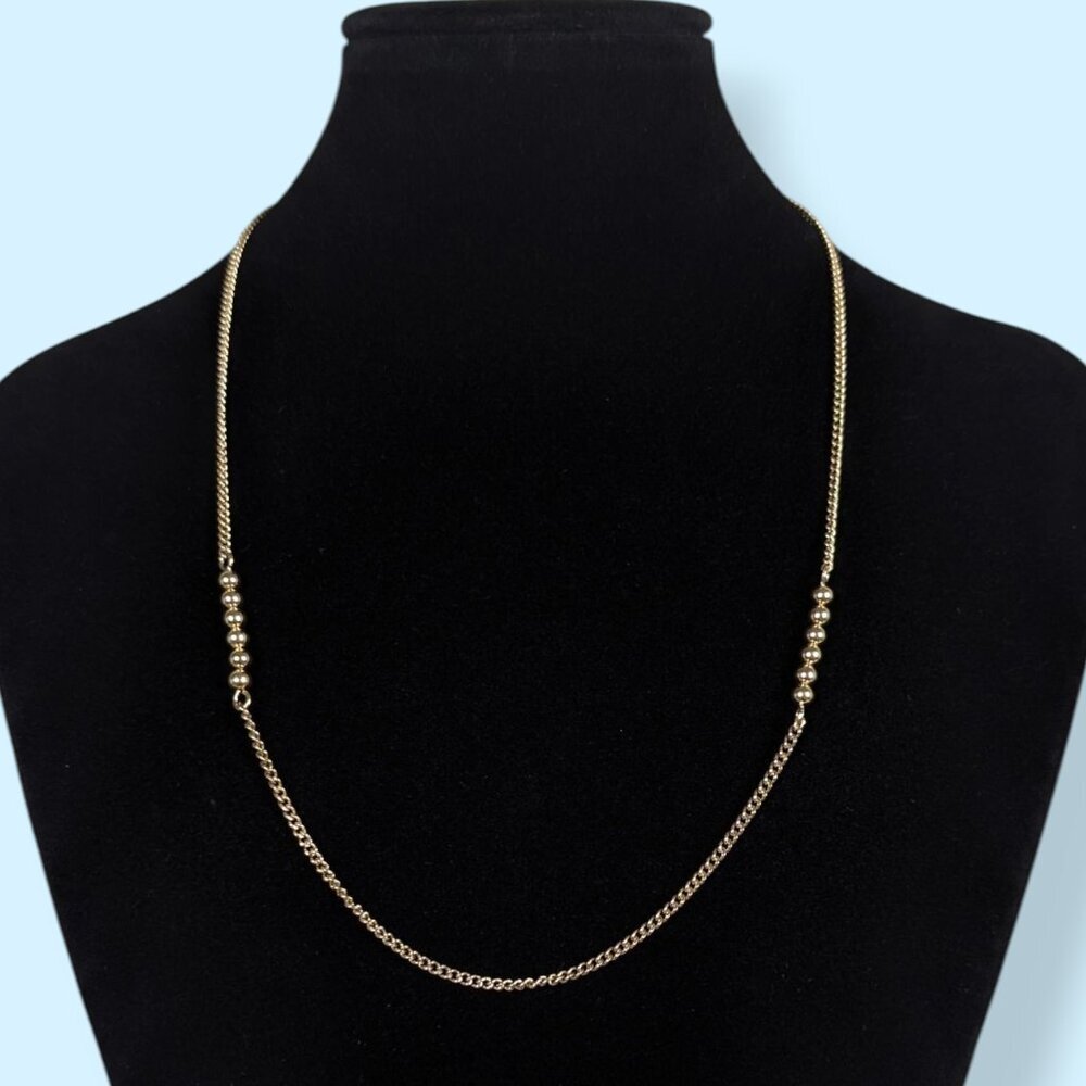 V. Avon Ball-Accented Chain Necklace